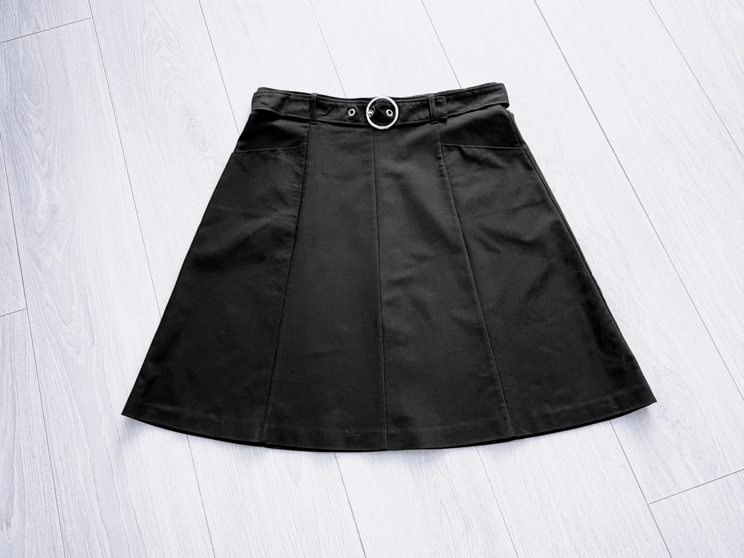 Caroline Biss A‑Lijn Rok – Azul Escuro – Tamanho 46 – Com Cinto e Bolsos – photo 2